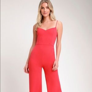 Lulu’s Pink Wide-Leg Jumpsuit
